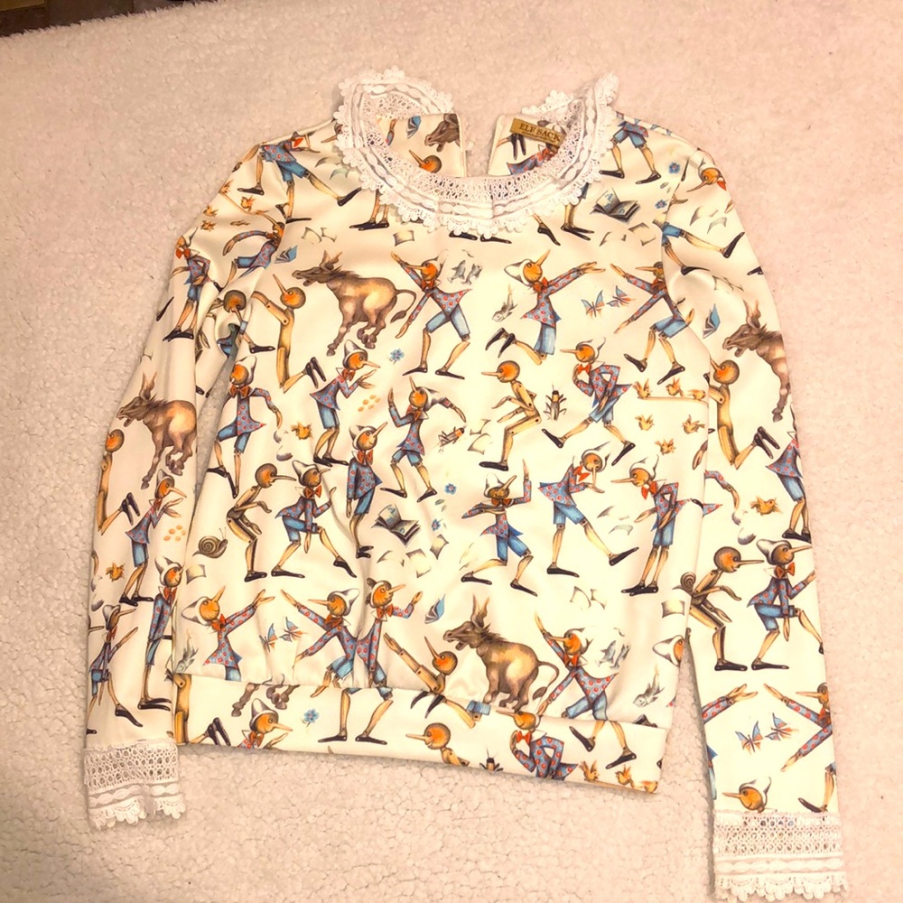 Elf Sack Designer Pinocchio Pullover XS Women